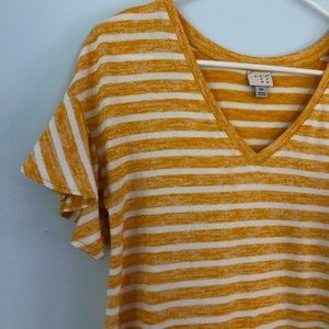 A New Day Striped Top with Flowing Sleeves